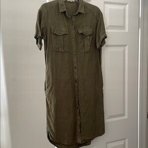 Alex Mill Linen Olive Dress